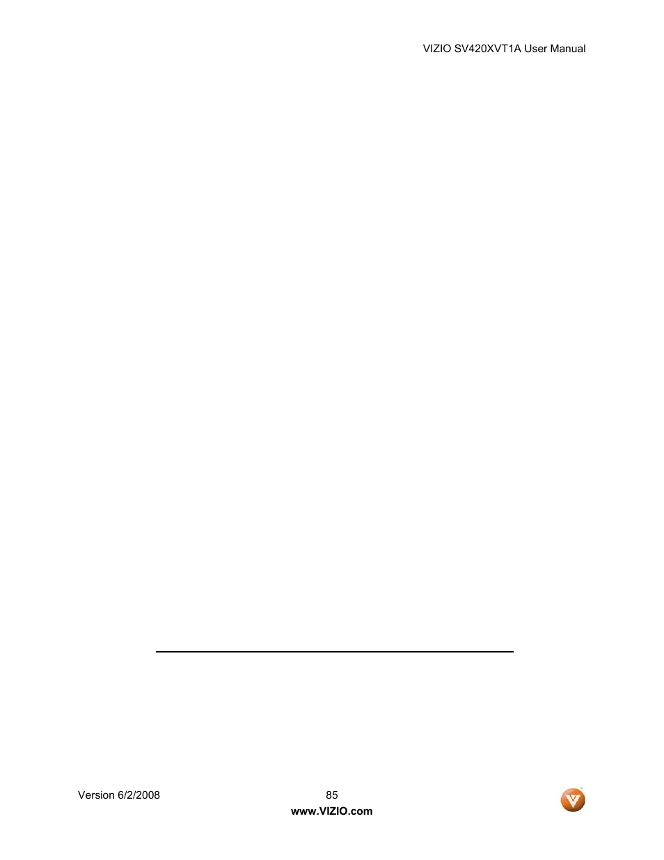 Vizio SV420XVT1A User Manual | Page 85 / 104