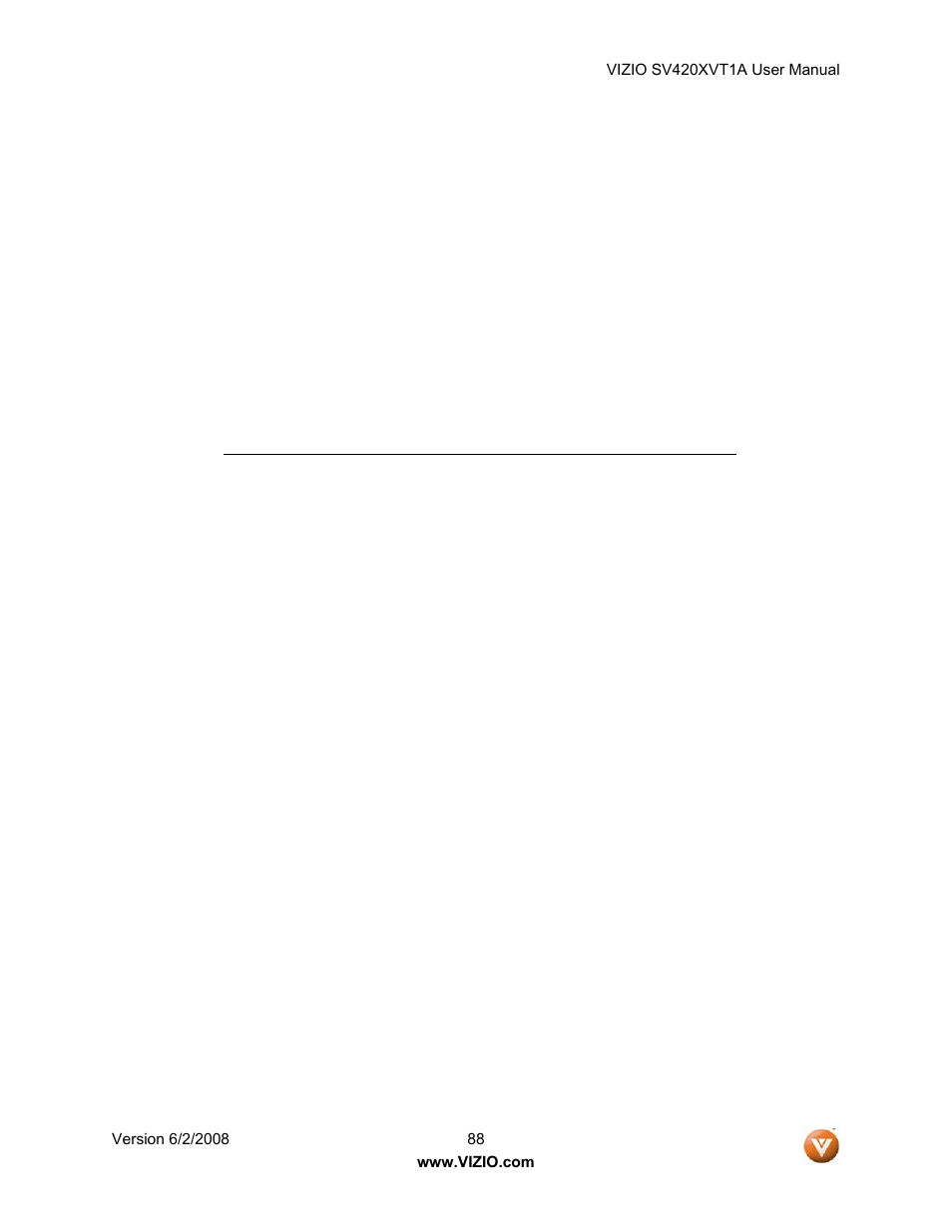 Vizio SV420XVT1A User Manual | Page 88 / 104
