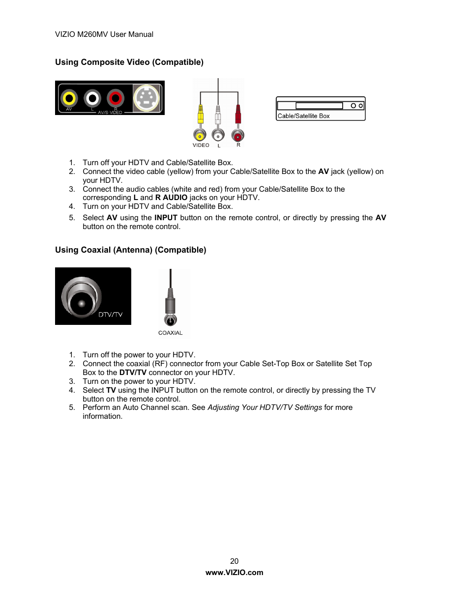 Vizio M260MV User Manual | Page 20 / 49