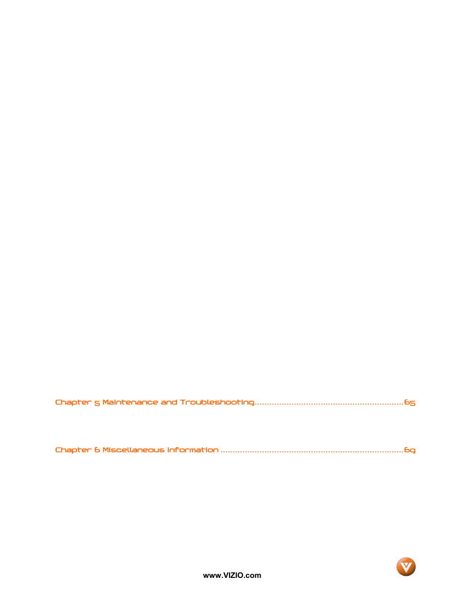 Vizio VW47L FHDTV10A User Manual | Page 8 / 72