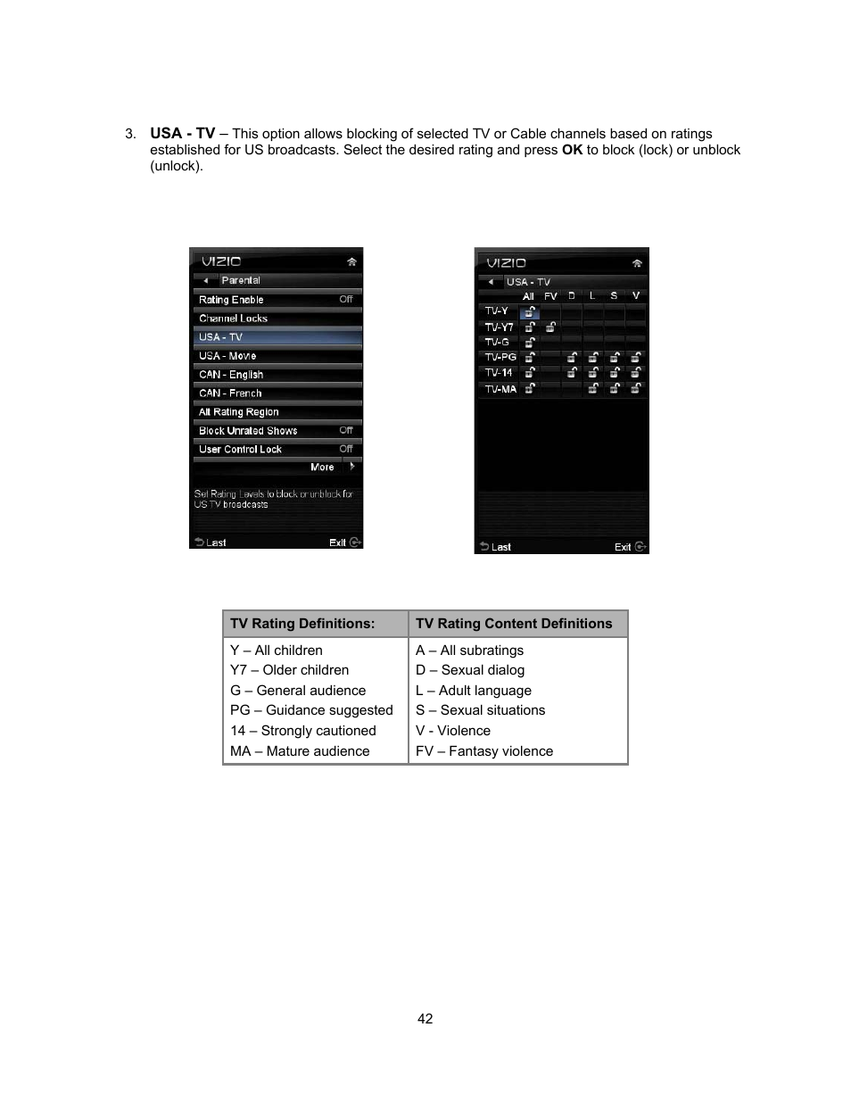 Vizio E321VA User Manual | Page 42 / 88