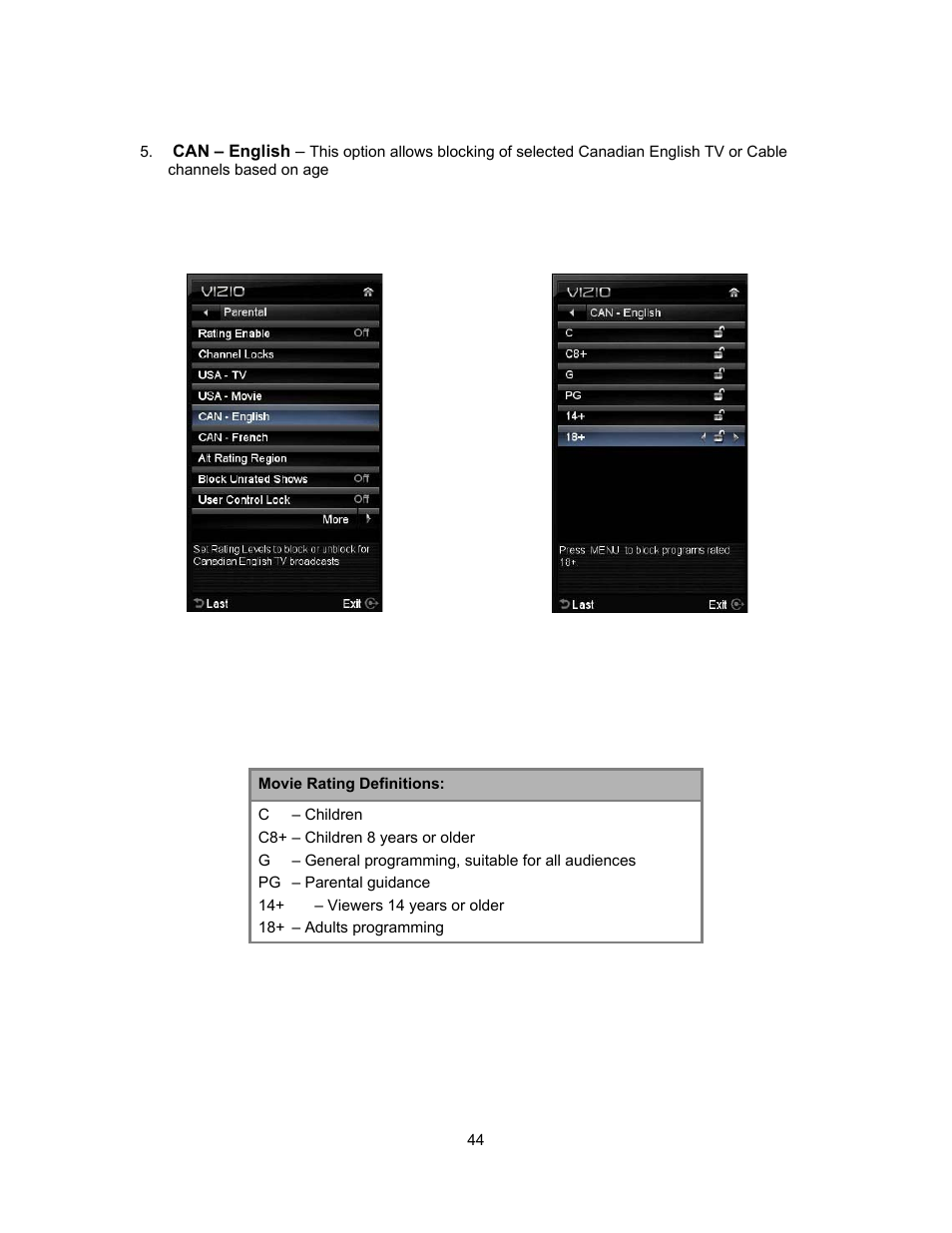 Vizio E321VA User Manual | Page 44 / 88
