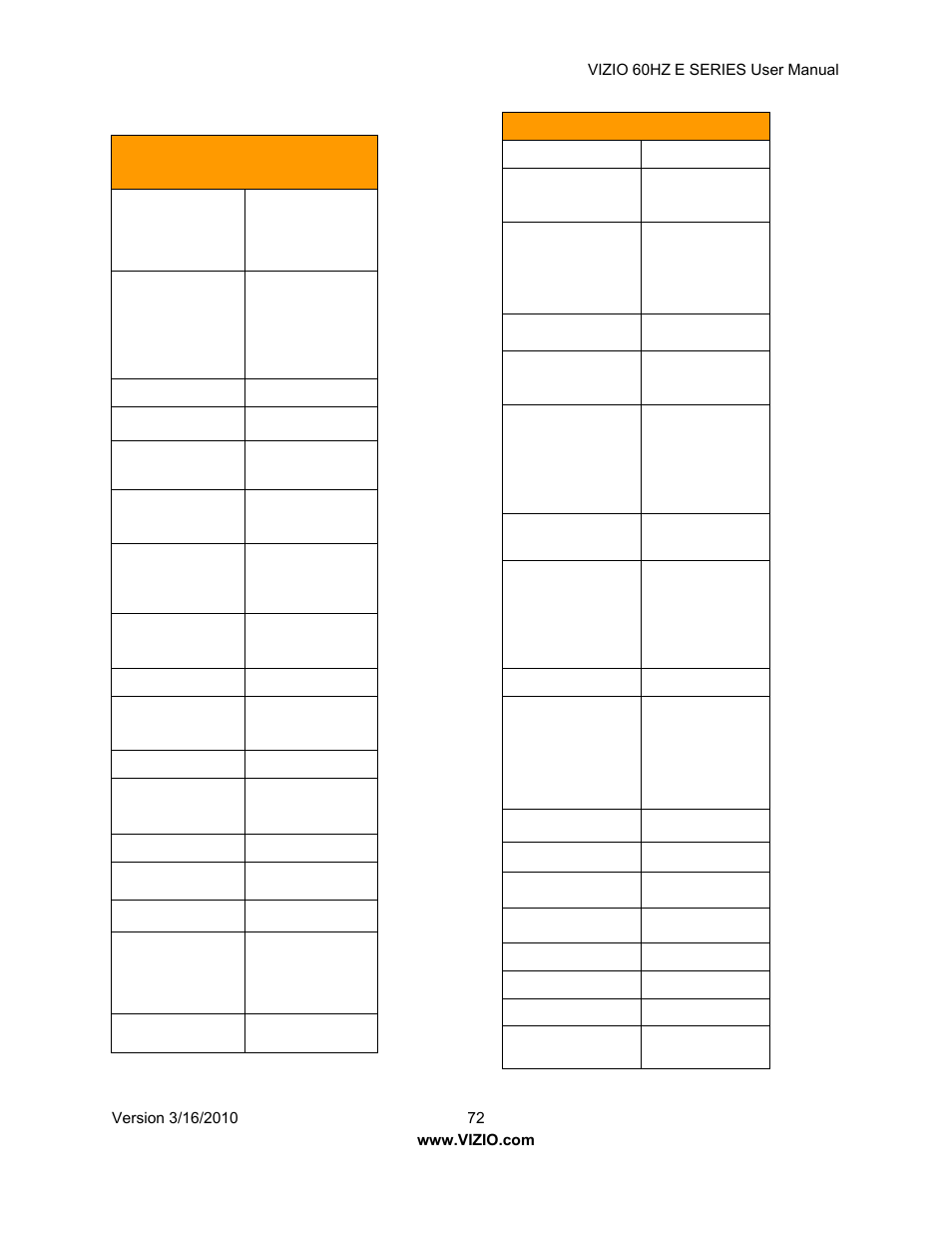 Vizio E321VA User Manual | Page 72 / 88