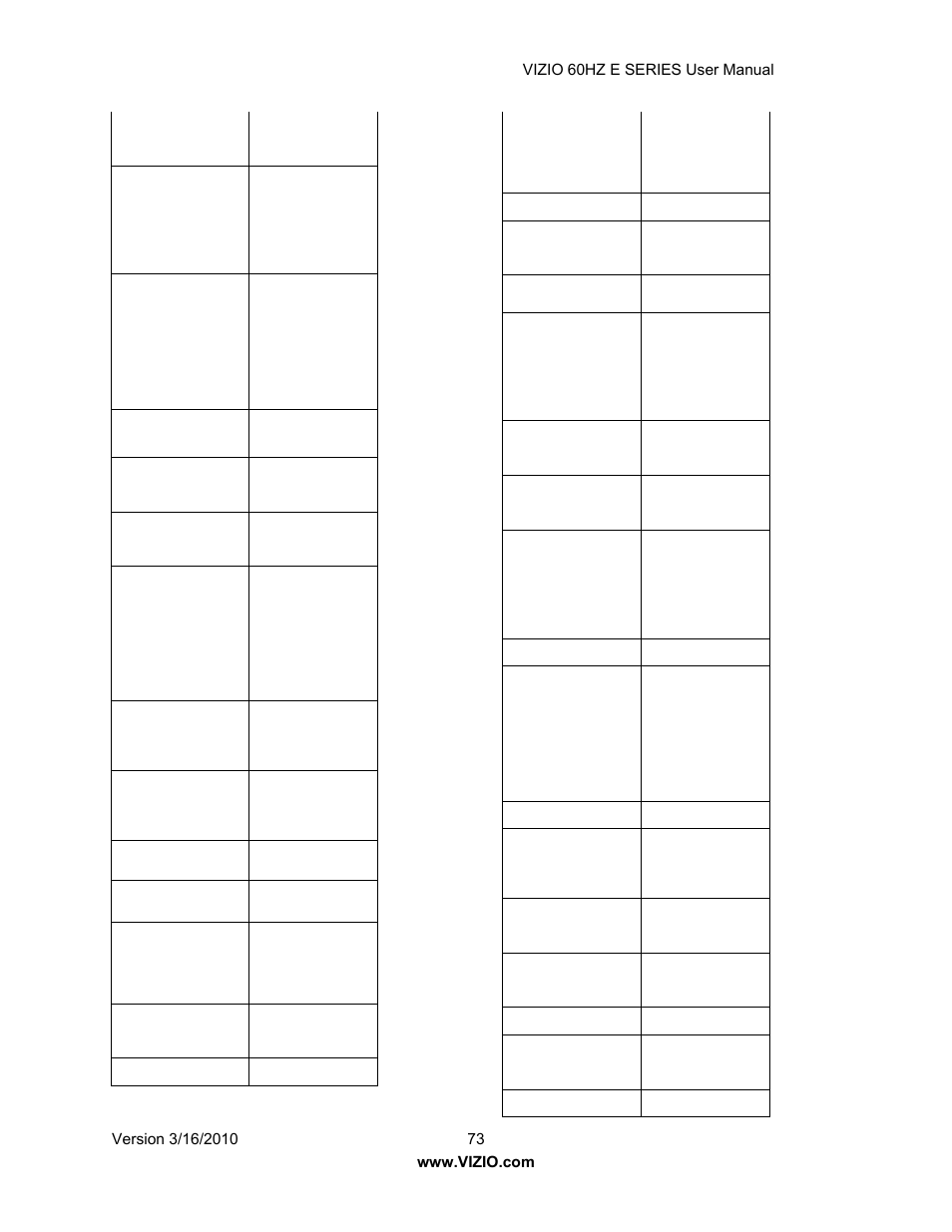 Vizio E321VA User Manual | Page 73 / 88