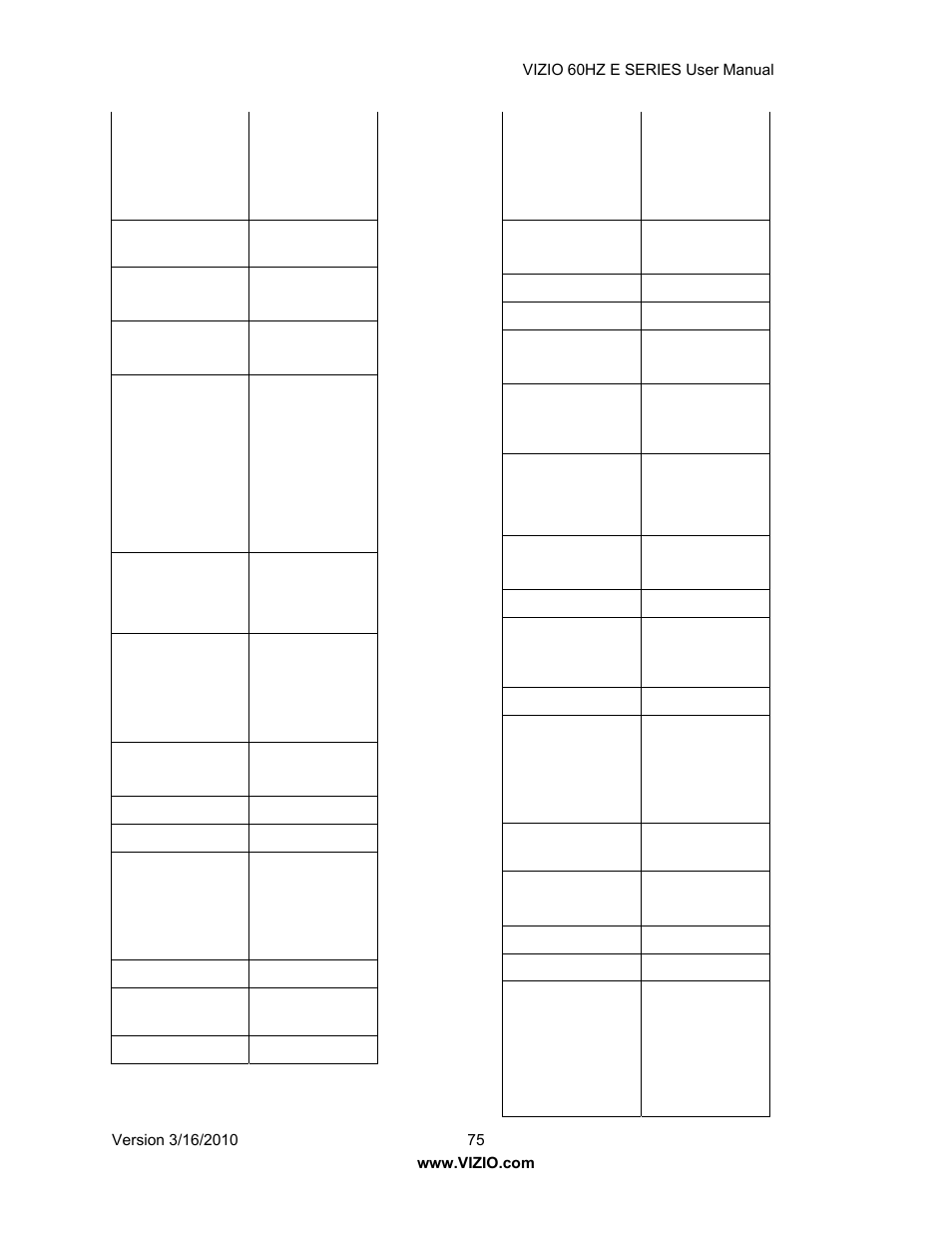 Vizio E321VA User Manual | Page 75 / 88