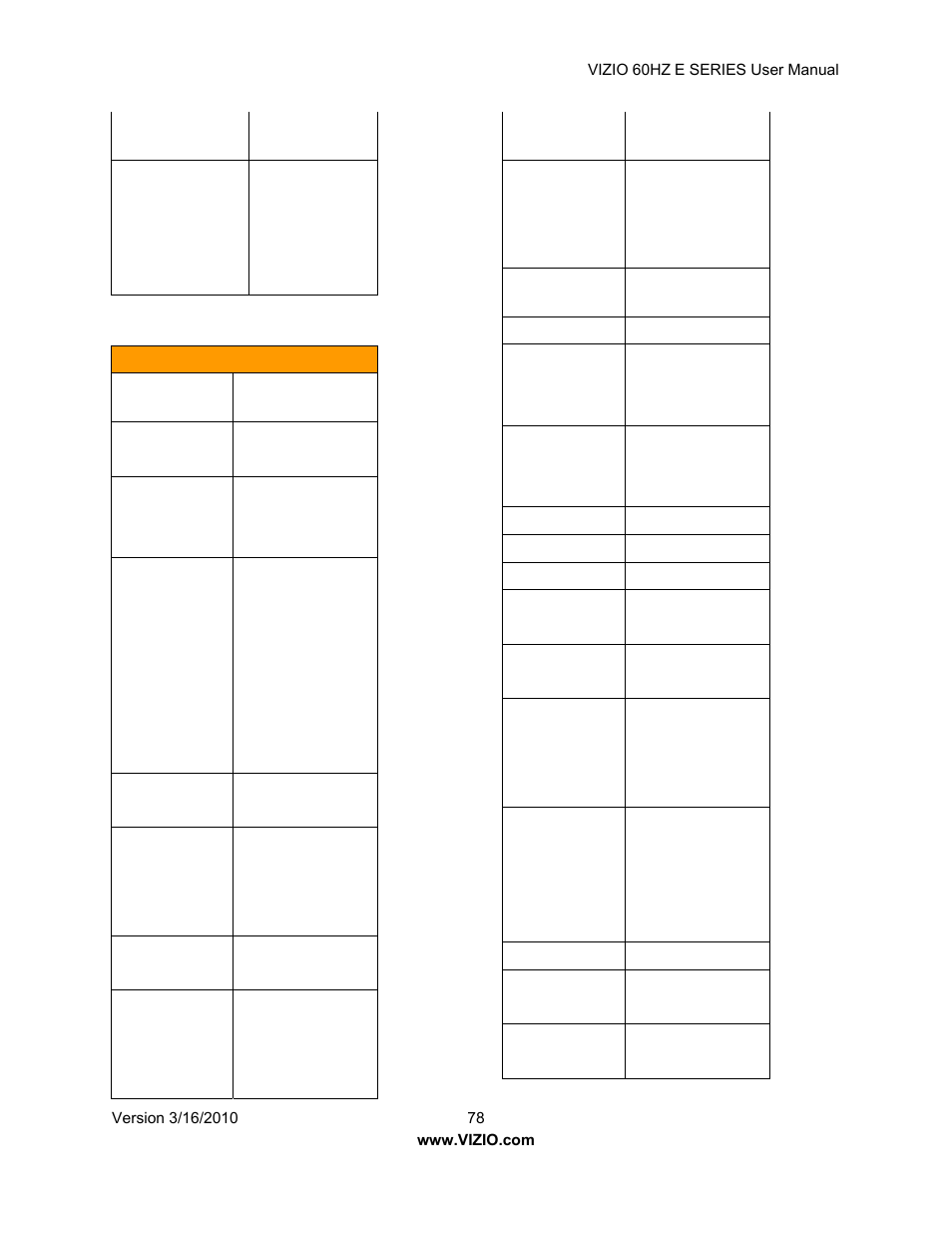 Vizio E321VA User Manual | Page 78 / 88
