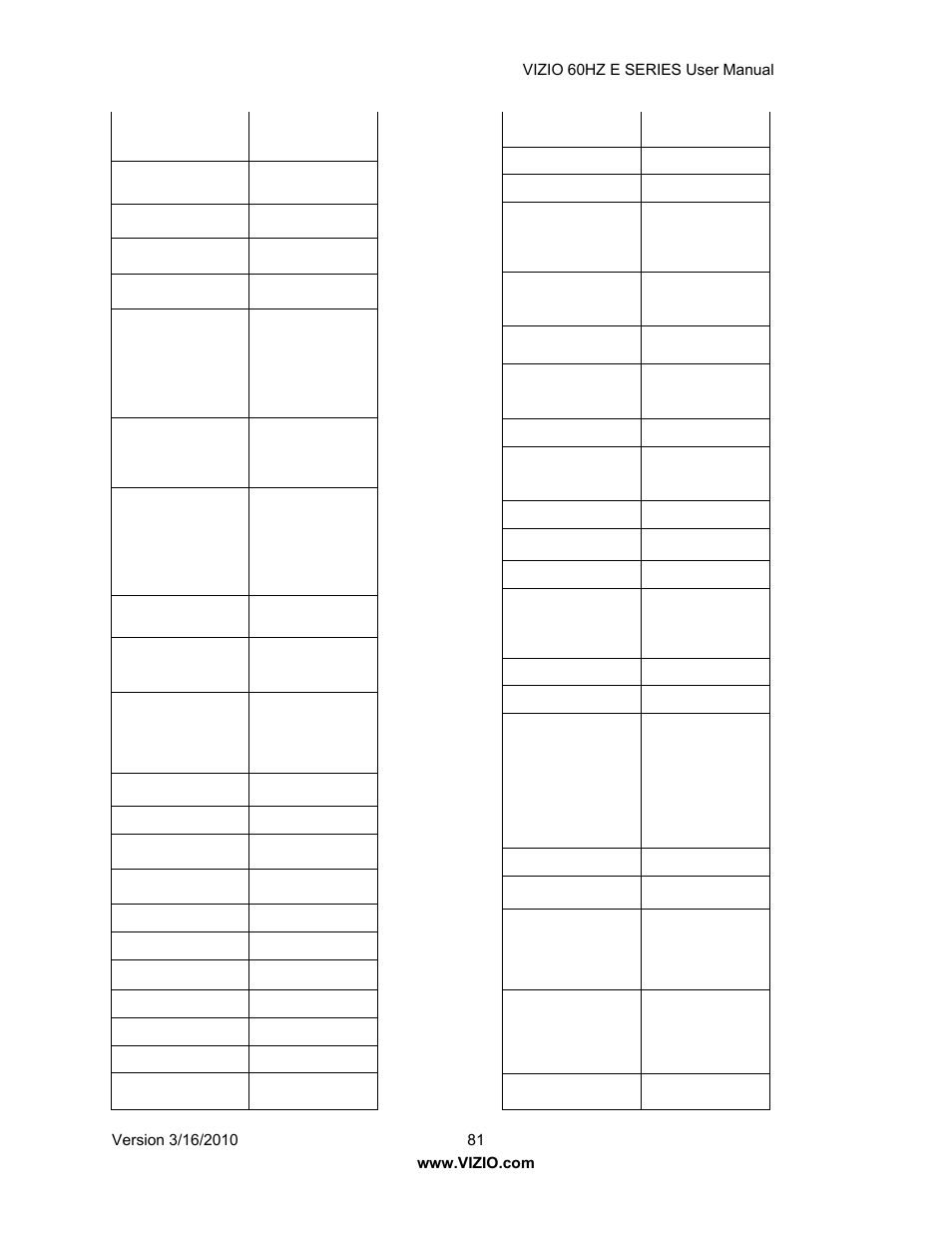Vizio E321VA User Manual | Page 81 / 88