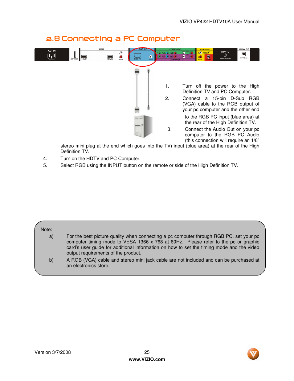 Vizio VP422 User Manual | Page 25 / 70