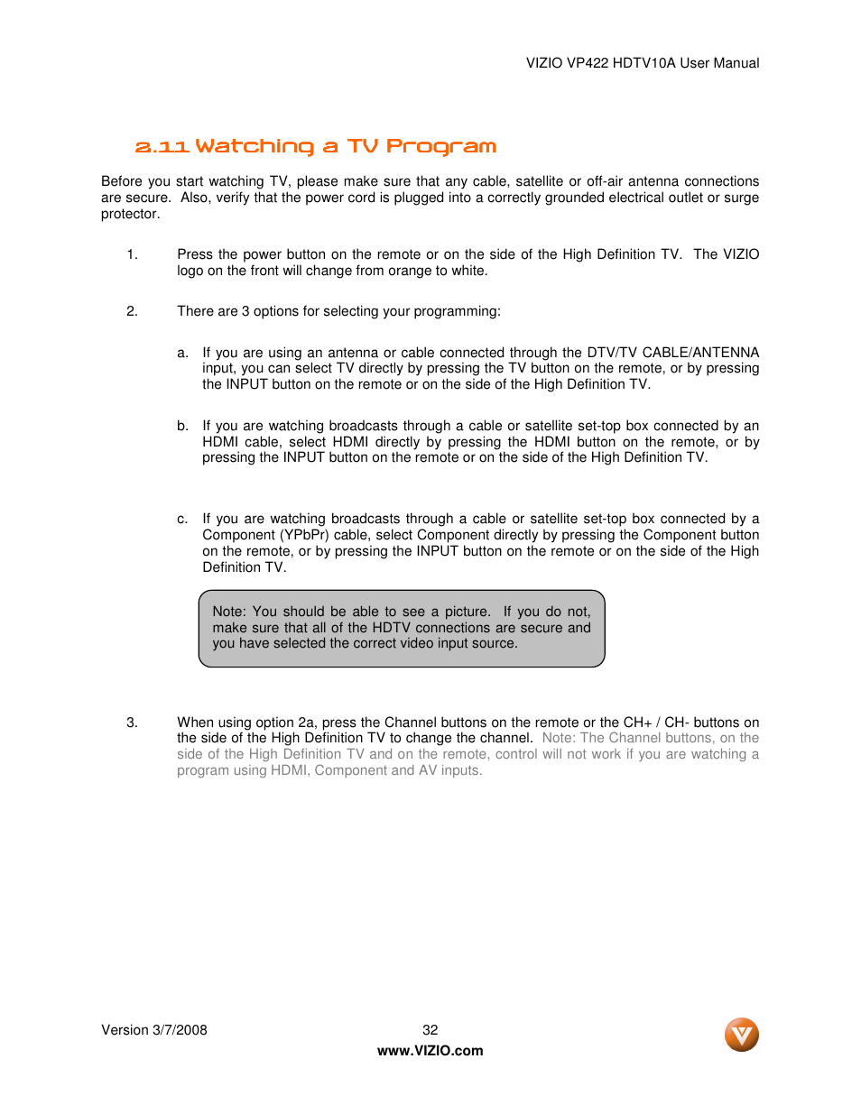 Vizio VP422 User Manual | Page 32 / 70