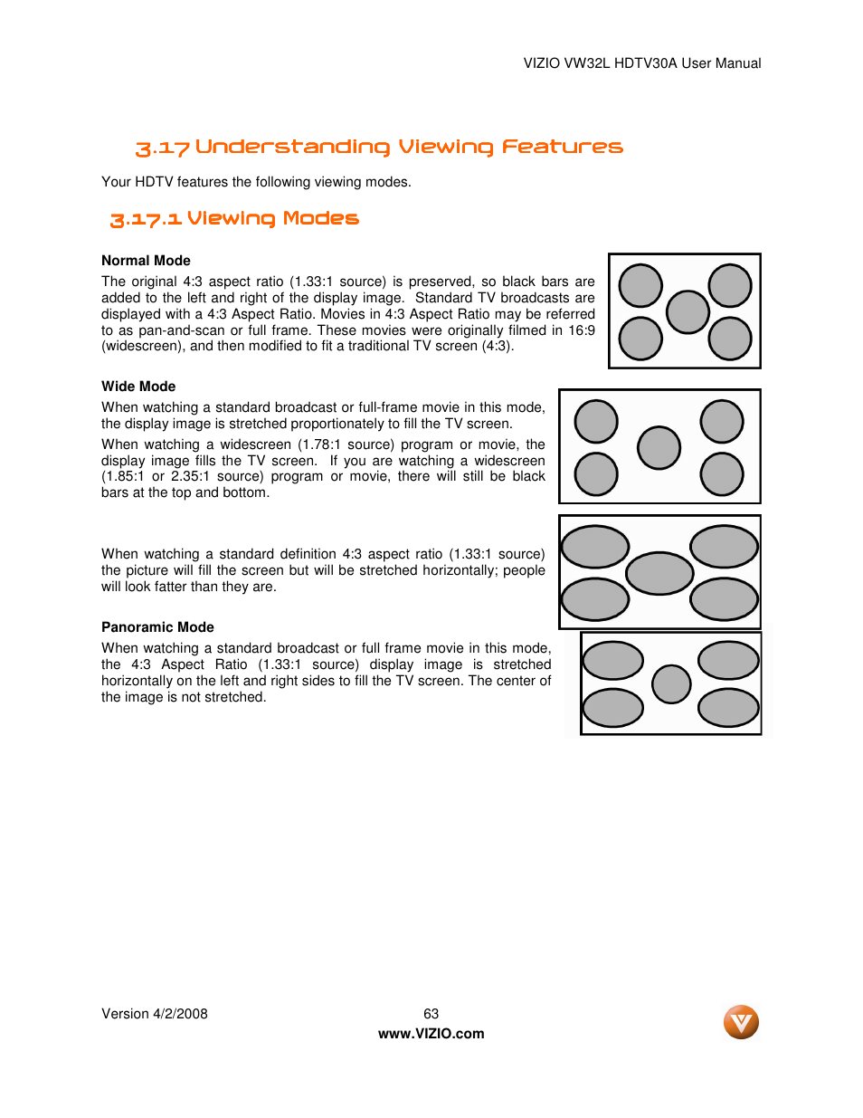 Vizio HDTV30A VW32L User Manual | Page 63 / 71