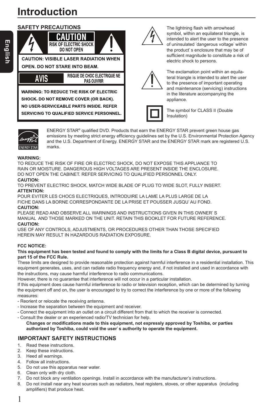 Introduction, Eng lis h | Vizio SD4200KU User Manual | Page 2 / 28