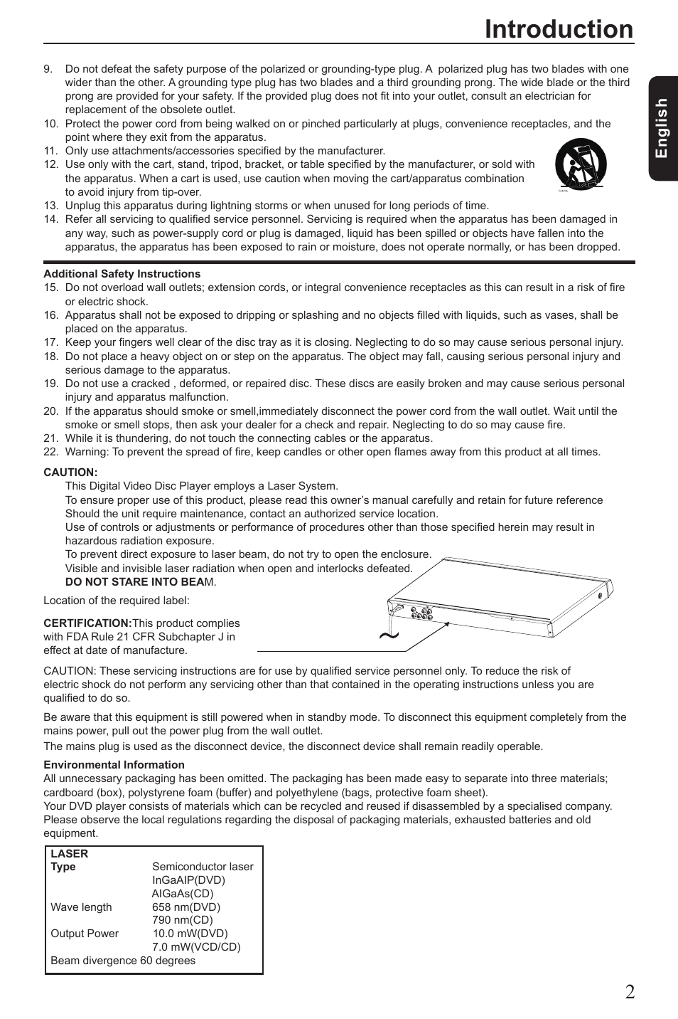 Introduction, Eng lis h | Vizio SD4200KU User Manual | Page 3 / 28