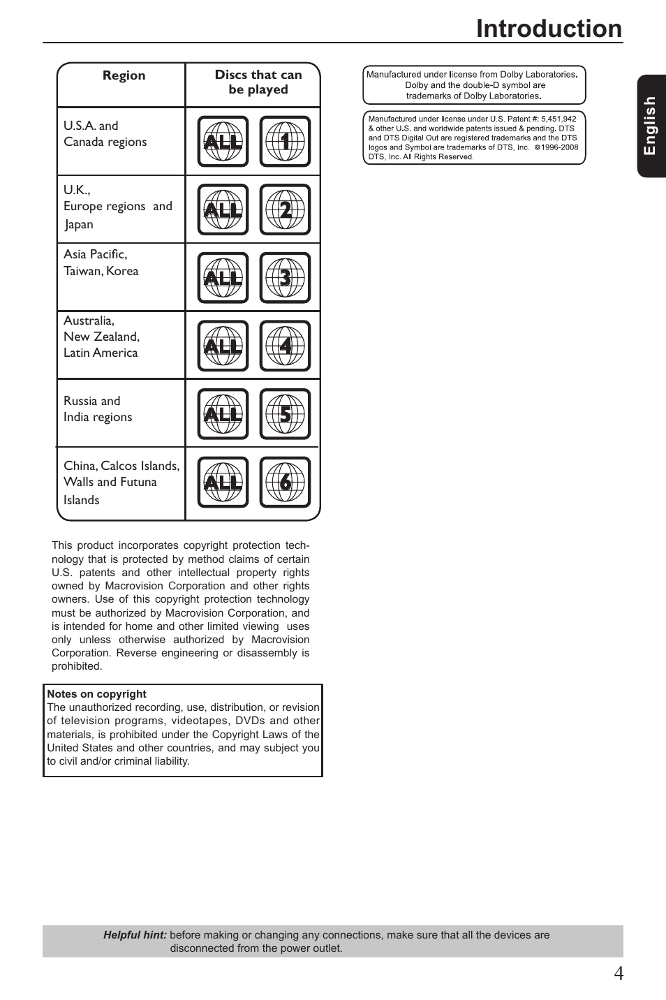 Introduction | Vizio SD4200KU User Manual | Page 5 / 28
