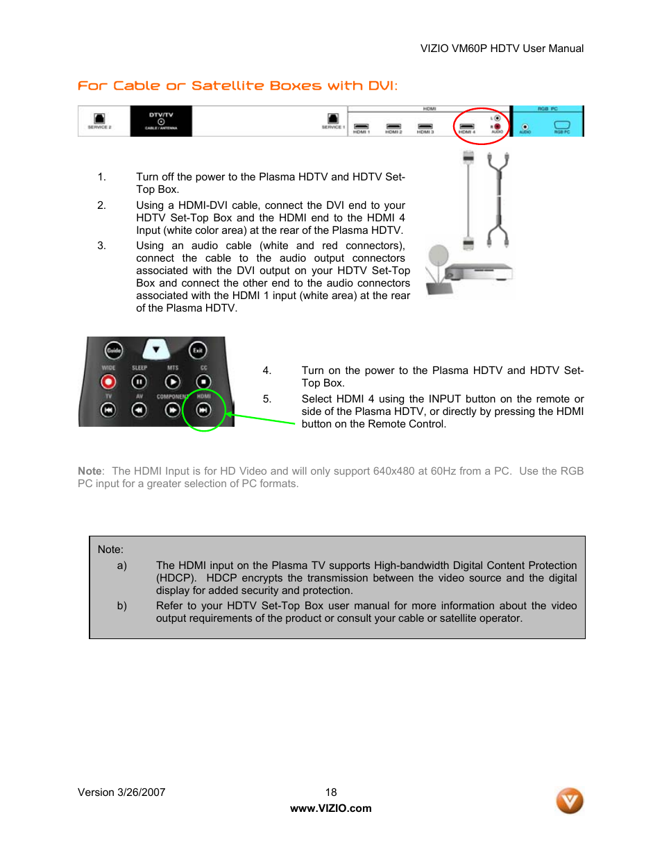 Vizio VM60P User Manual | Page 18 / 75