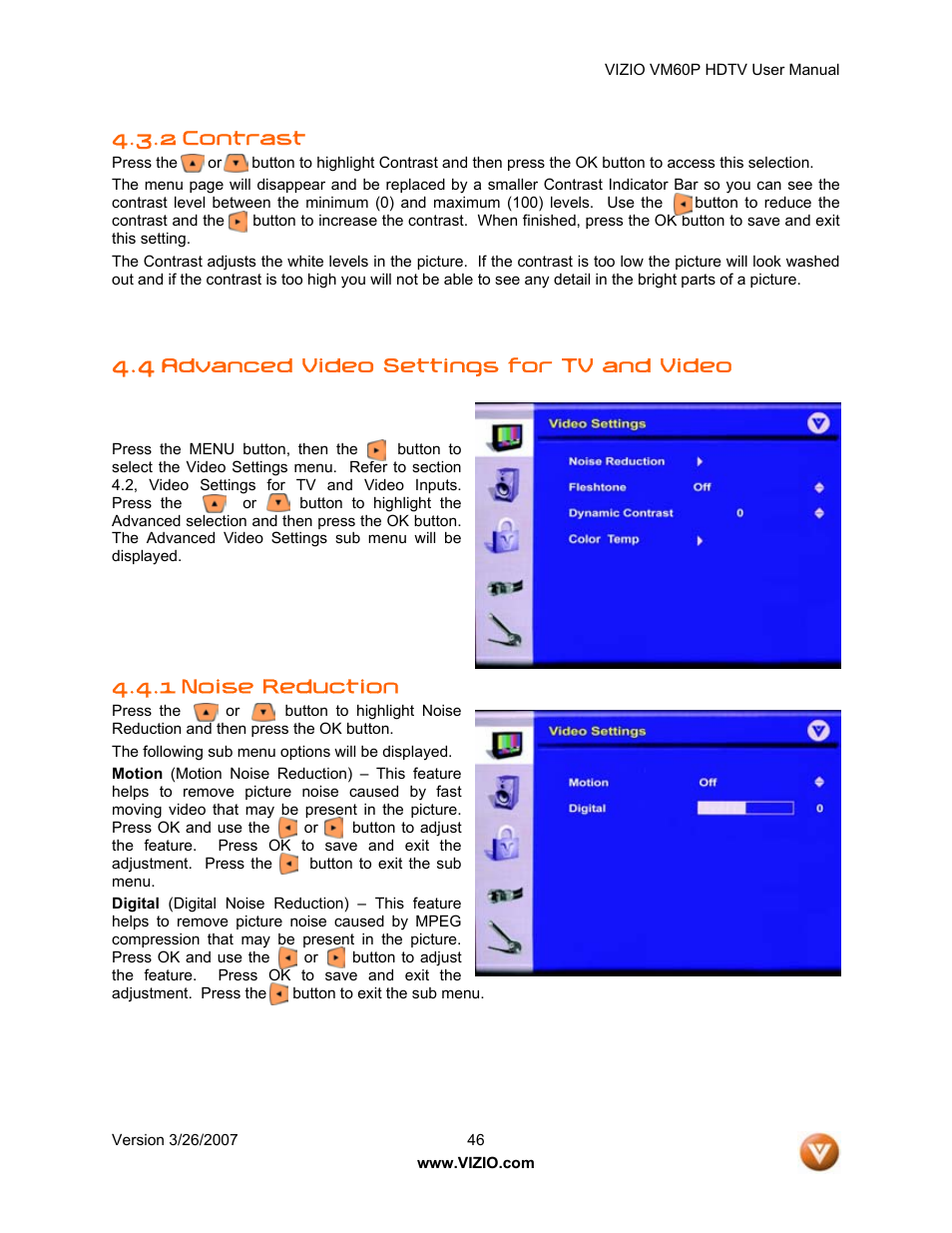 Vizio VM60P User Manual | Page 46 / 75