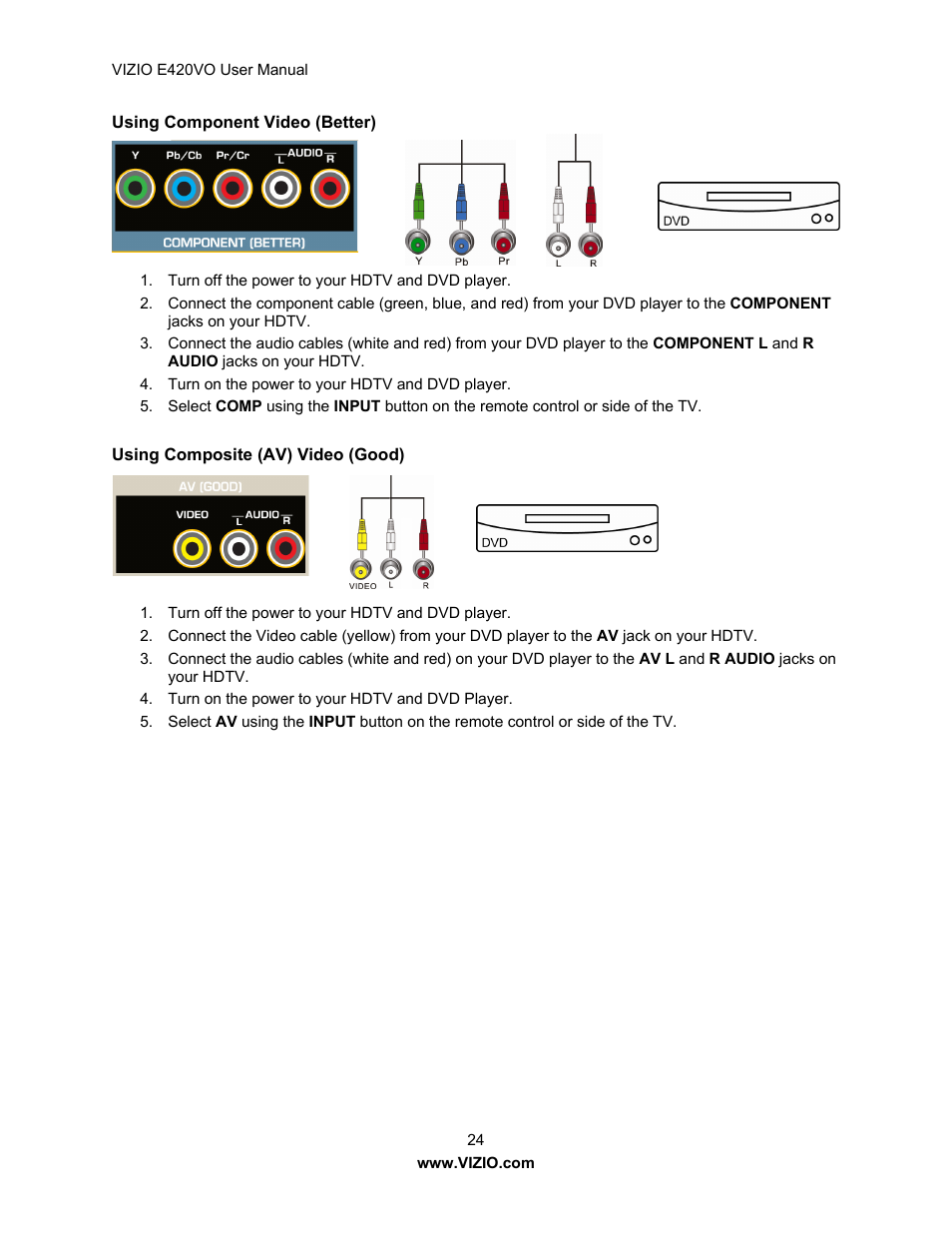 Vizio E420VO User Manual | Page 24 / 52