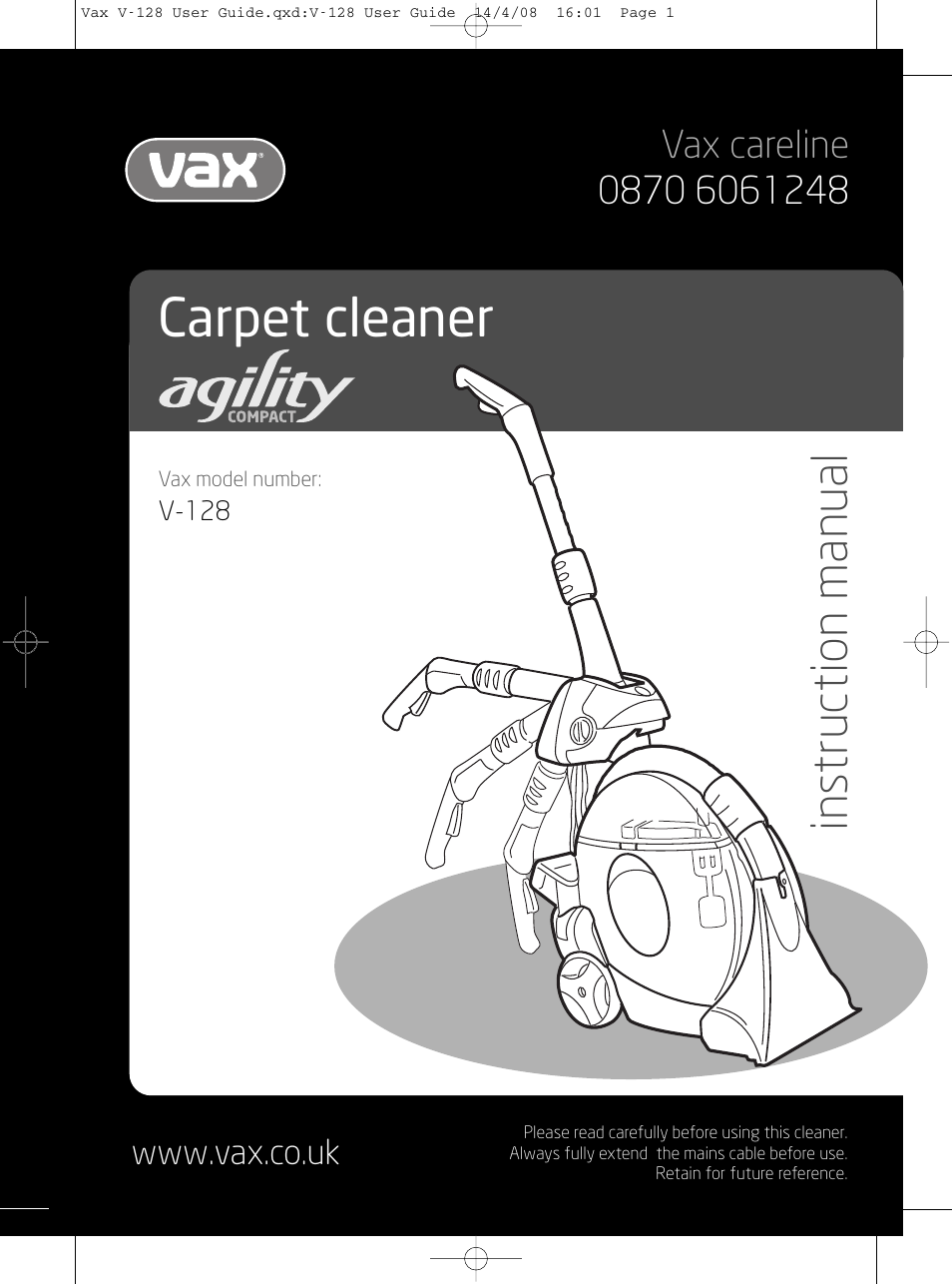 Vizio V-128 User Manual | 12 pages