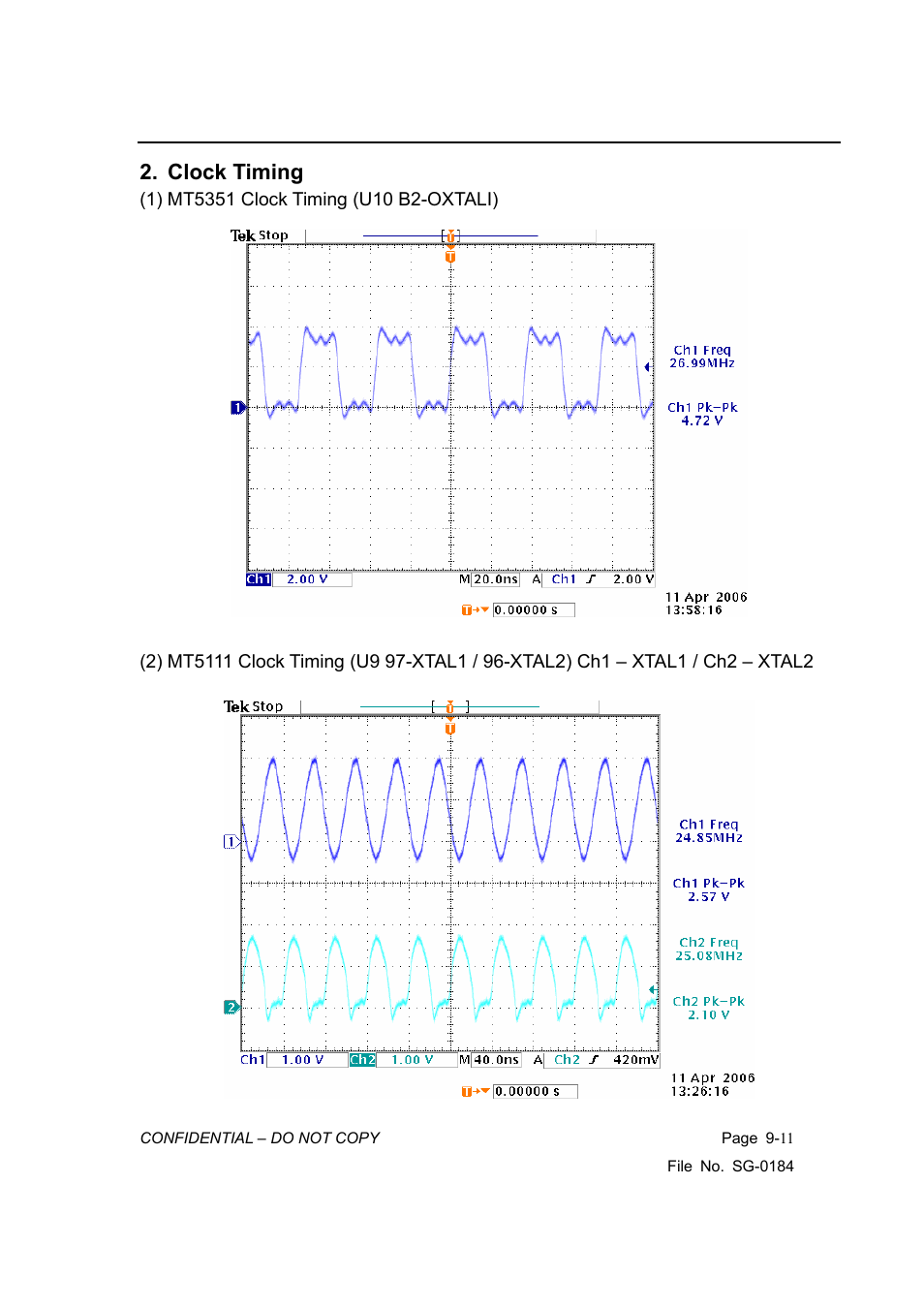 Clock timing | Vizio P42HDTV10A User Manual | Page 103 / 113