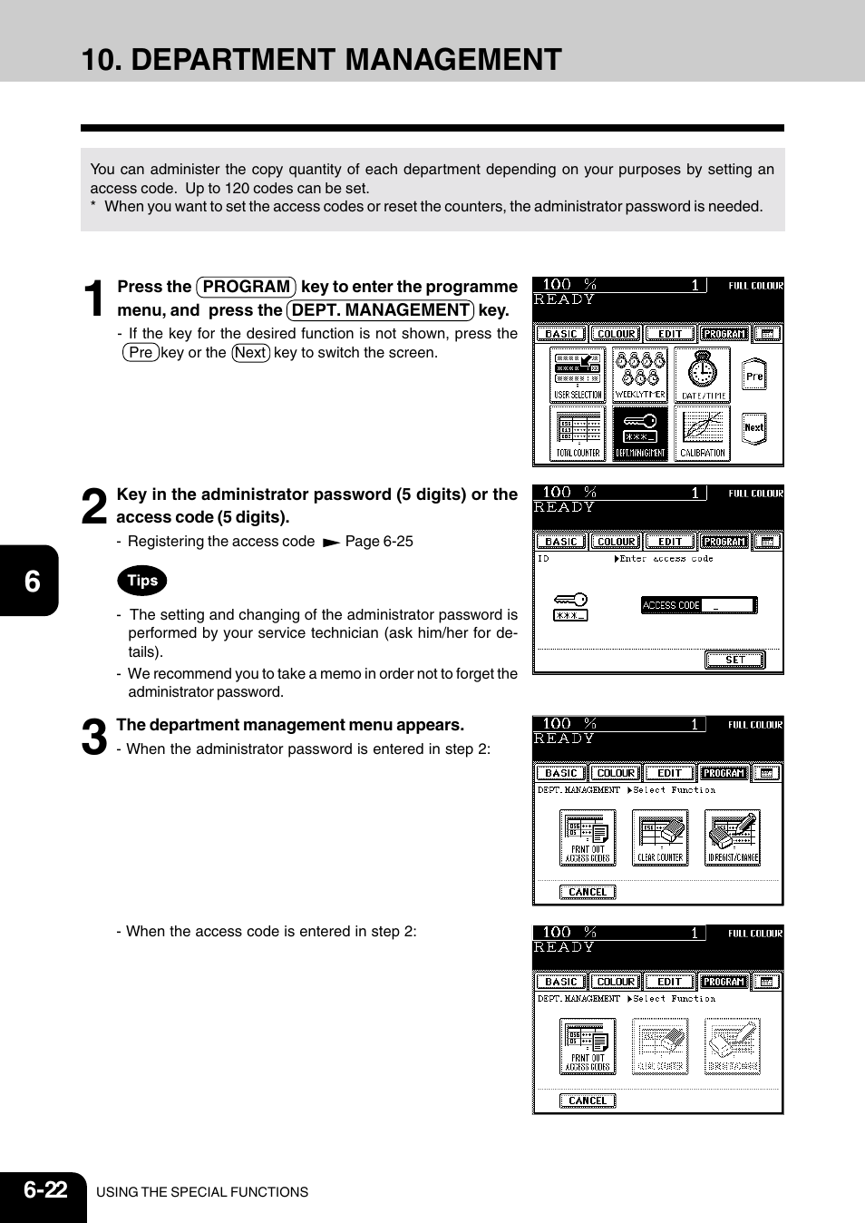 Department management | Vizio 210C User Manual | Page 114 / 195