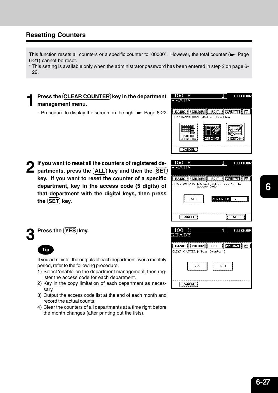 Resetting counters | Vizio 210C User Manual | Page 119 / 195