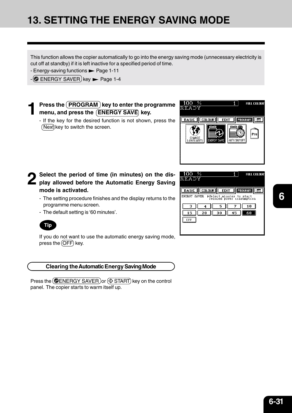Setting the energy saving mode | Vizio 210C User Manual | Page 123 / 195