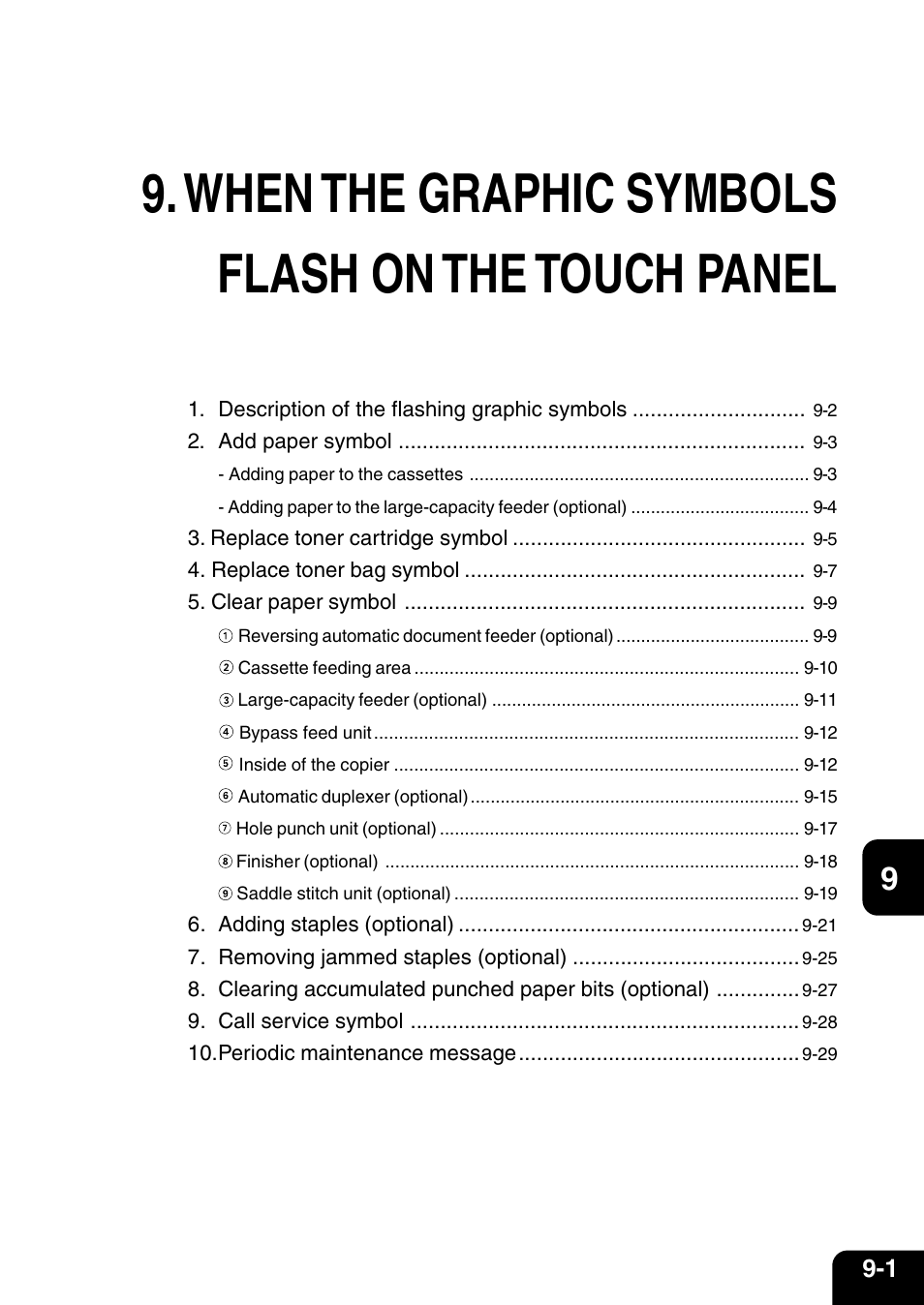 When the graphic symbols flash on the touch panel | Vizio 210C User Manual | Page 143 / 195