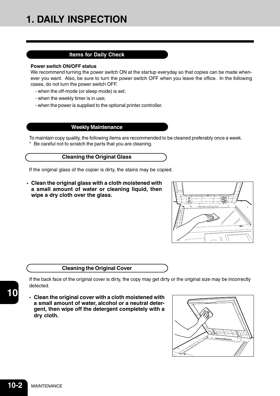 Daily inspection | Vizio 210C User Manual | Page 174 / 195