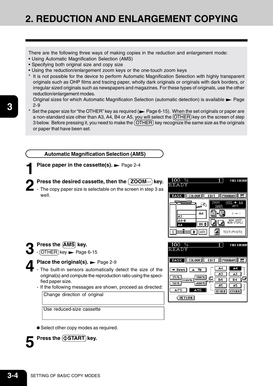 Reduction and enlargement copying | Vizio 210C User Manual | Page 48 / 195