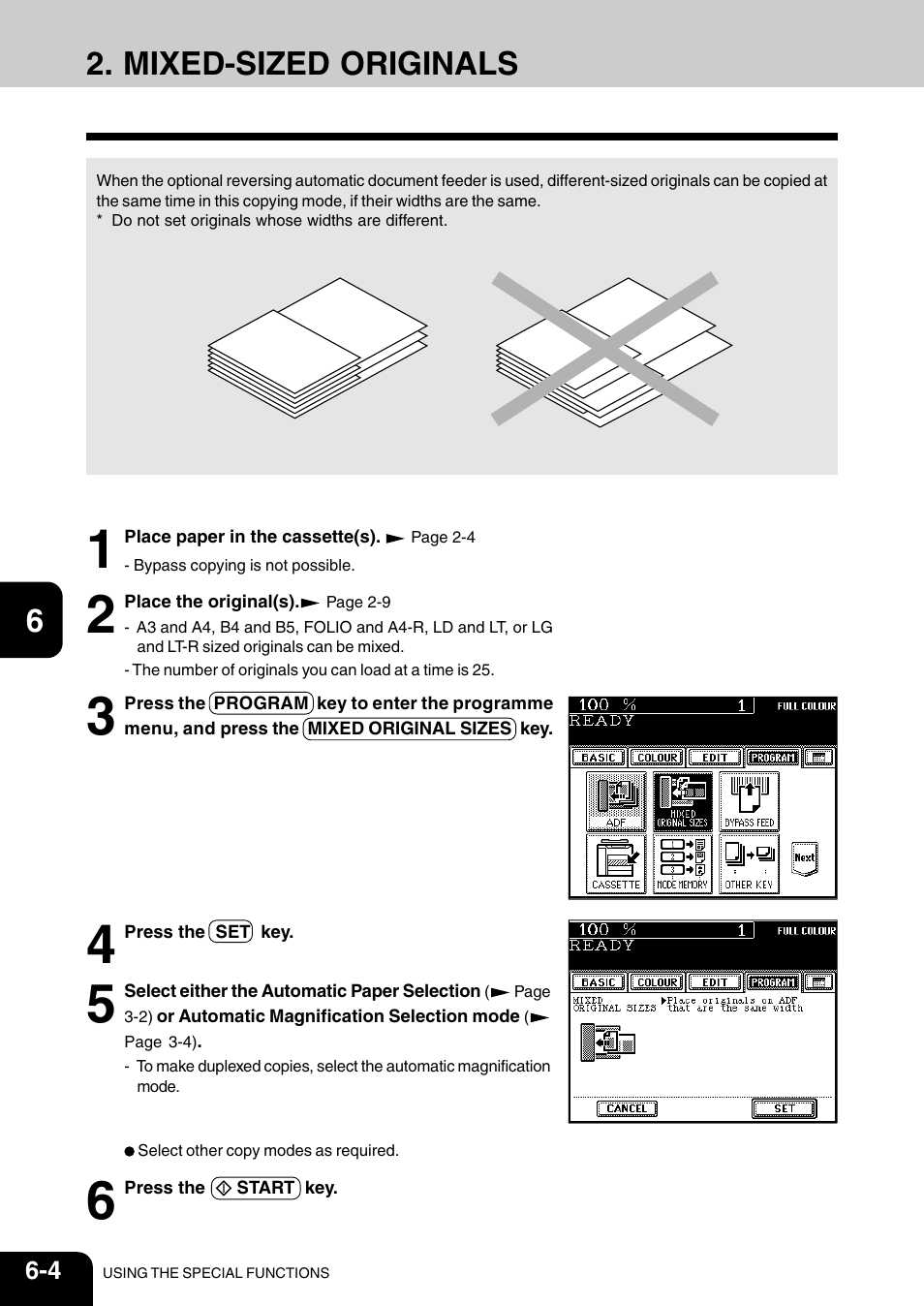Mixed-sized originals | Vizio 210C User Manual | Page 96 / 195