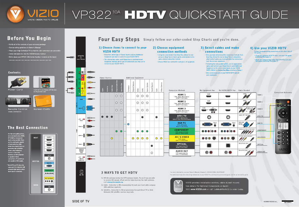 Vizio VP322 User Manual | 2 pages