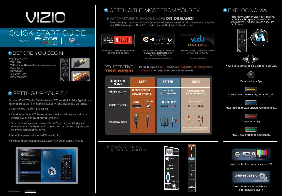 Vizio M261VP User Manual | 2 pages