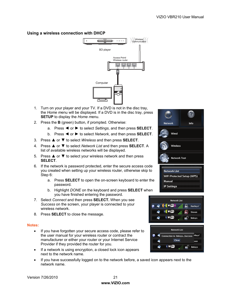 Vizio VBR210 User Manual | Page 21 / 55