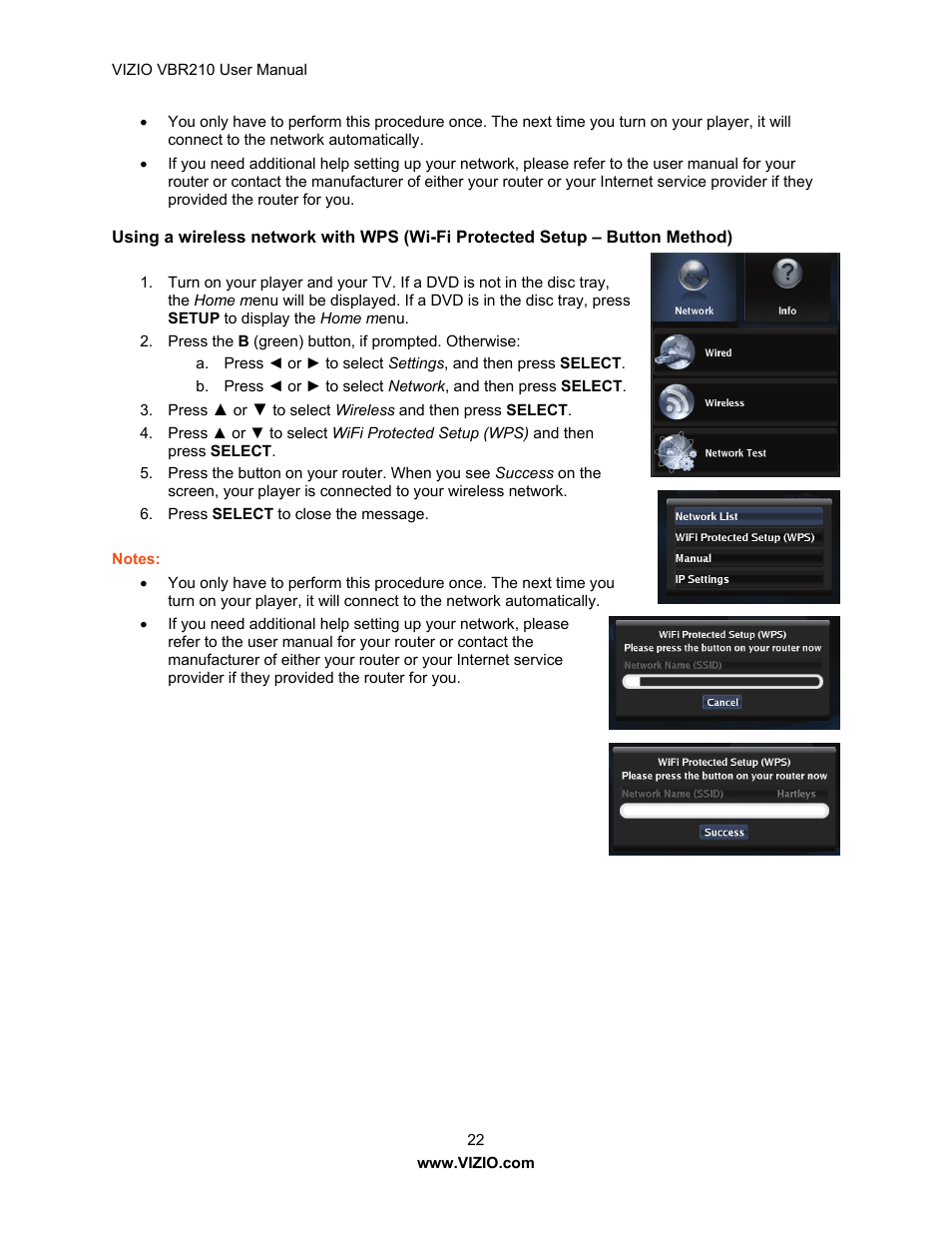 Vizio VBR210 User Manual | Page 22 / 55
