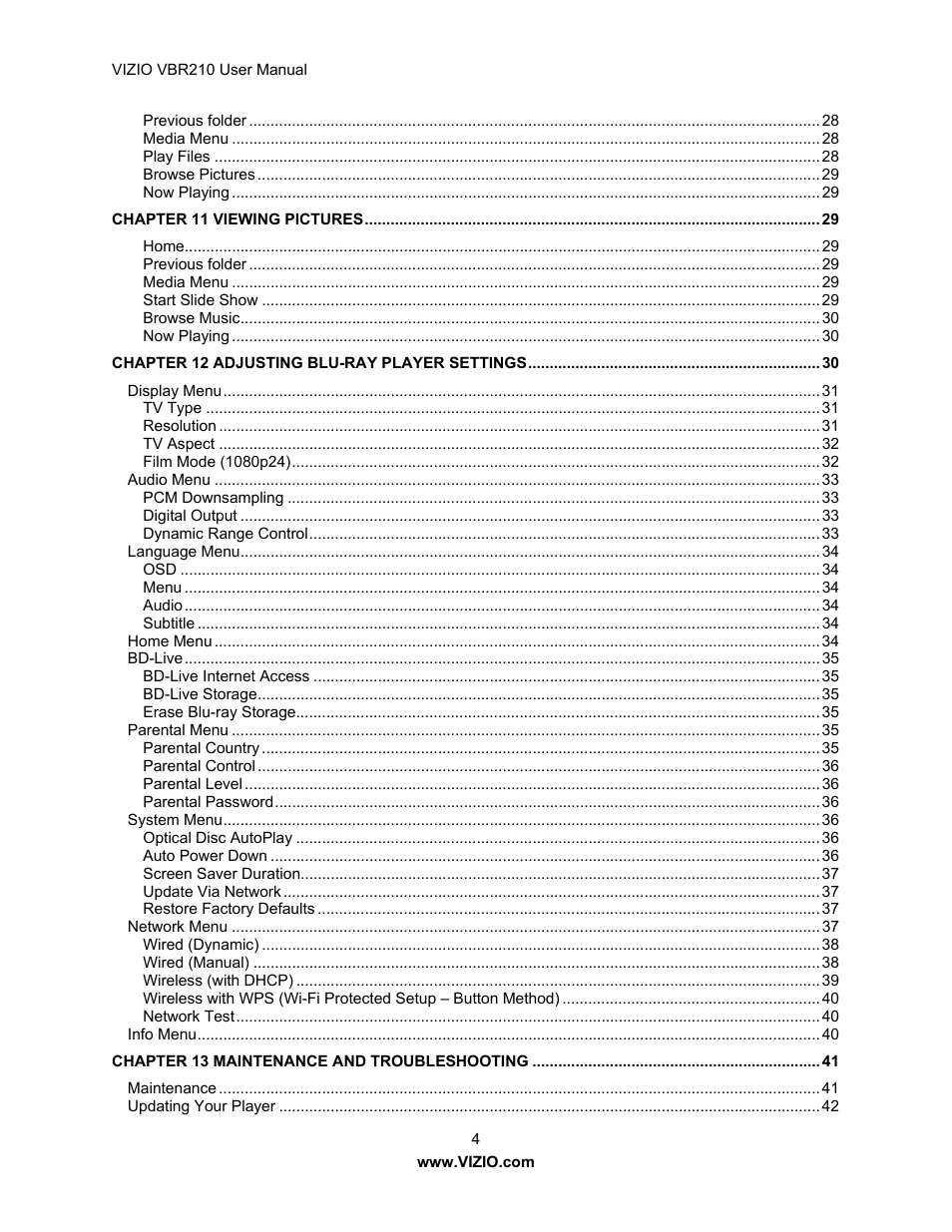 Vizio VBR210 User Manual | Page 4 / 55