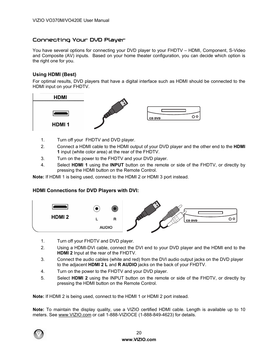 Vizio VO420E User Manual | Page 20 / 67