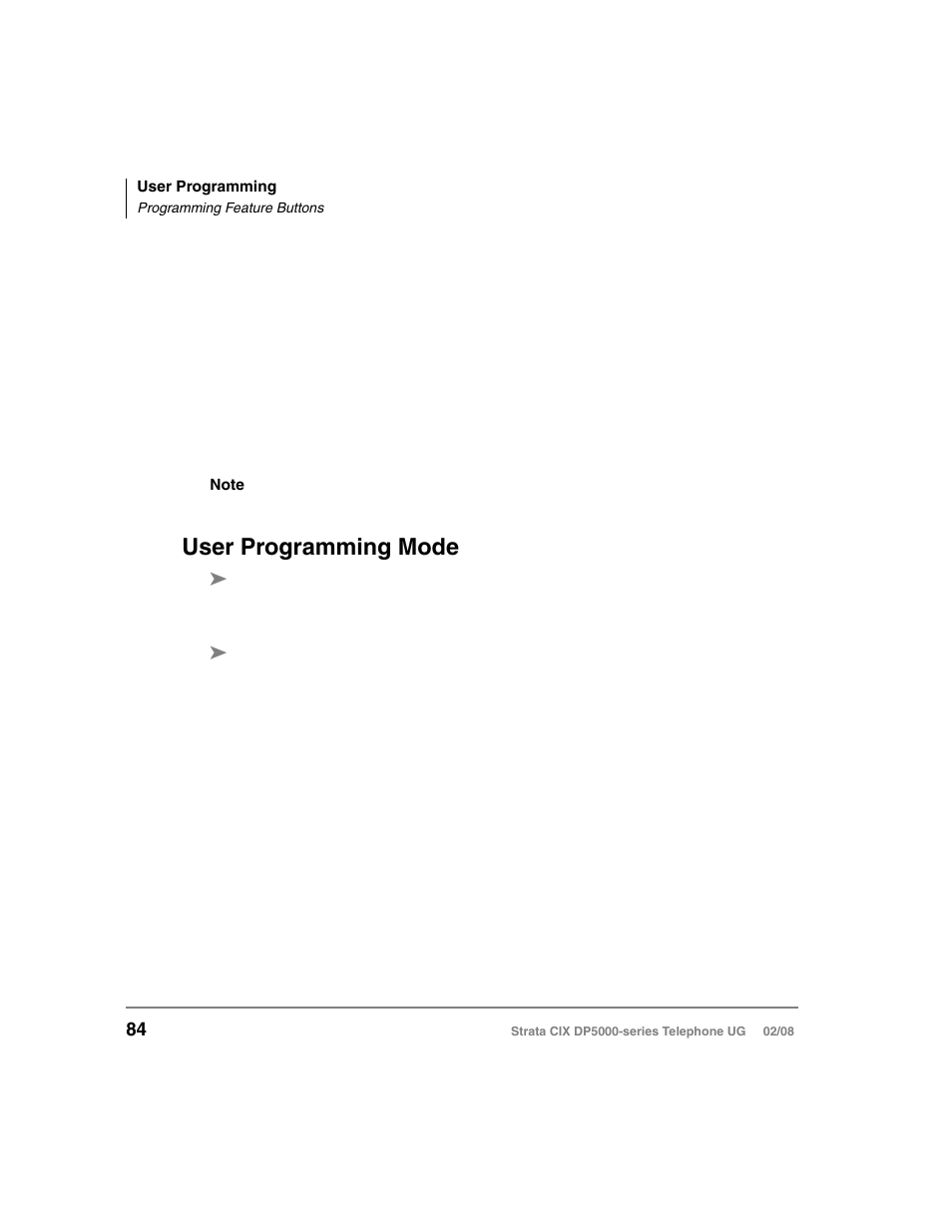 Programming feature buttons, User programming mode, Programmable feature button codes | Programming feature | Vizio STRATA DP5000 User Manual | Page 100 / 140