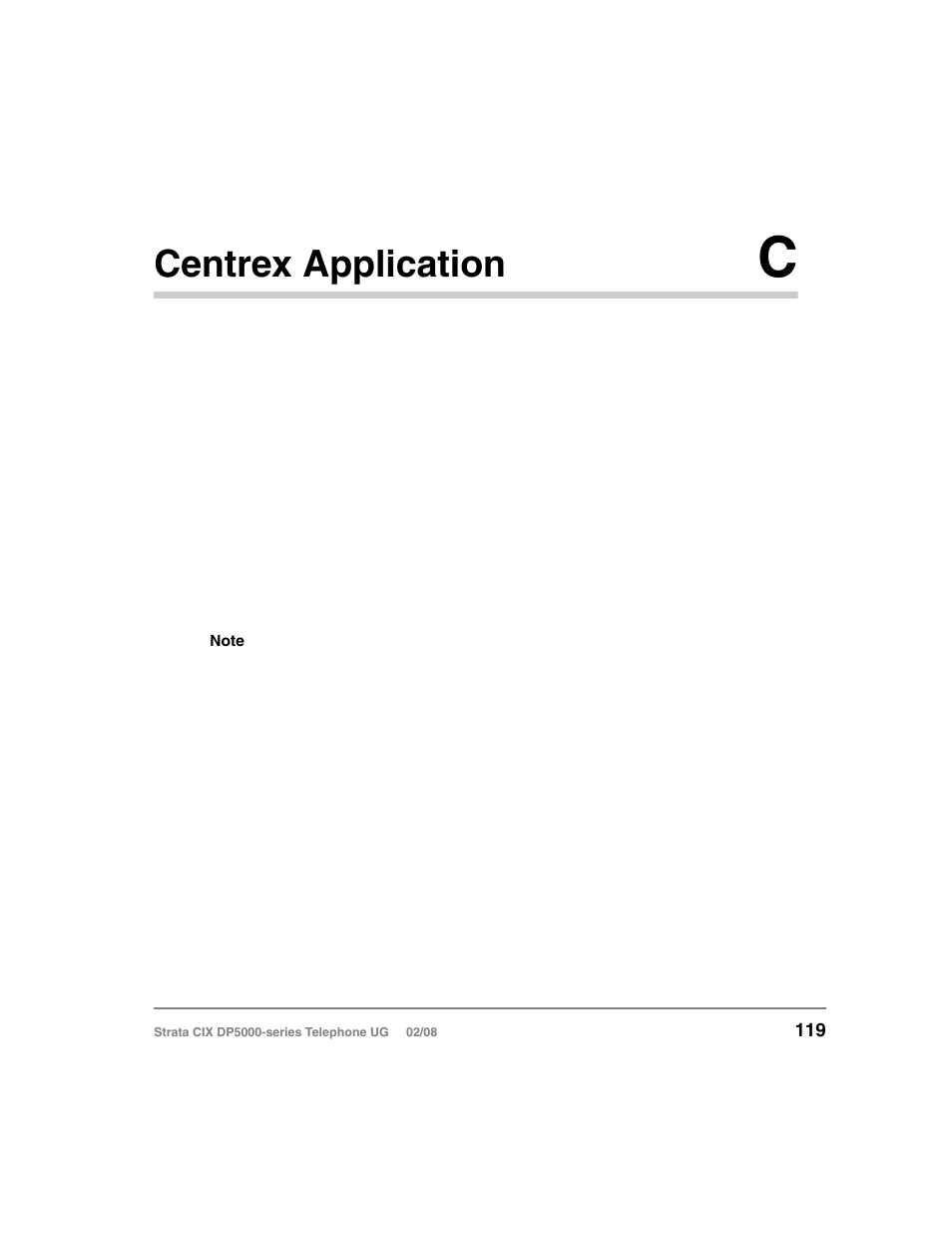 Centrex application c, Flexible directory numbering, Centrex feature buttons | Ringing repeat, Appendix c — centrex application, Appendix c – centrex application, Centrex application | Vizio STRATA DP5000 User Manual | Page 135 / 140