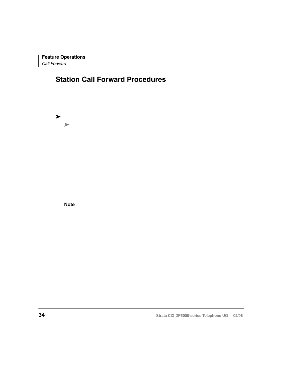Station call forward procedures | Vizio STRATA DP5000 User Manual | Page 50 / 140