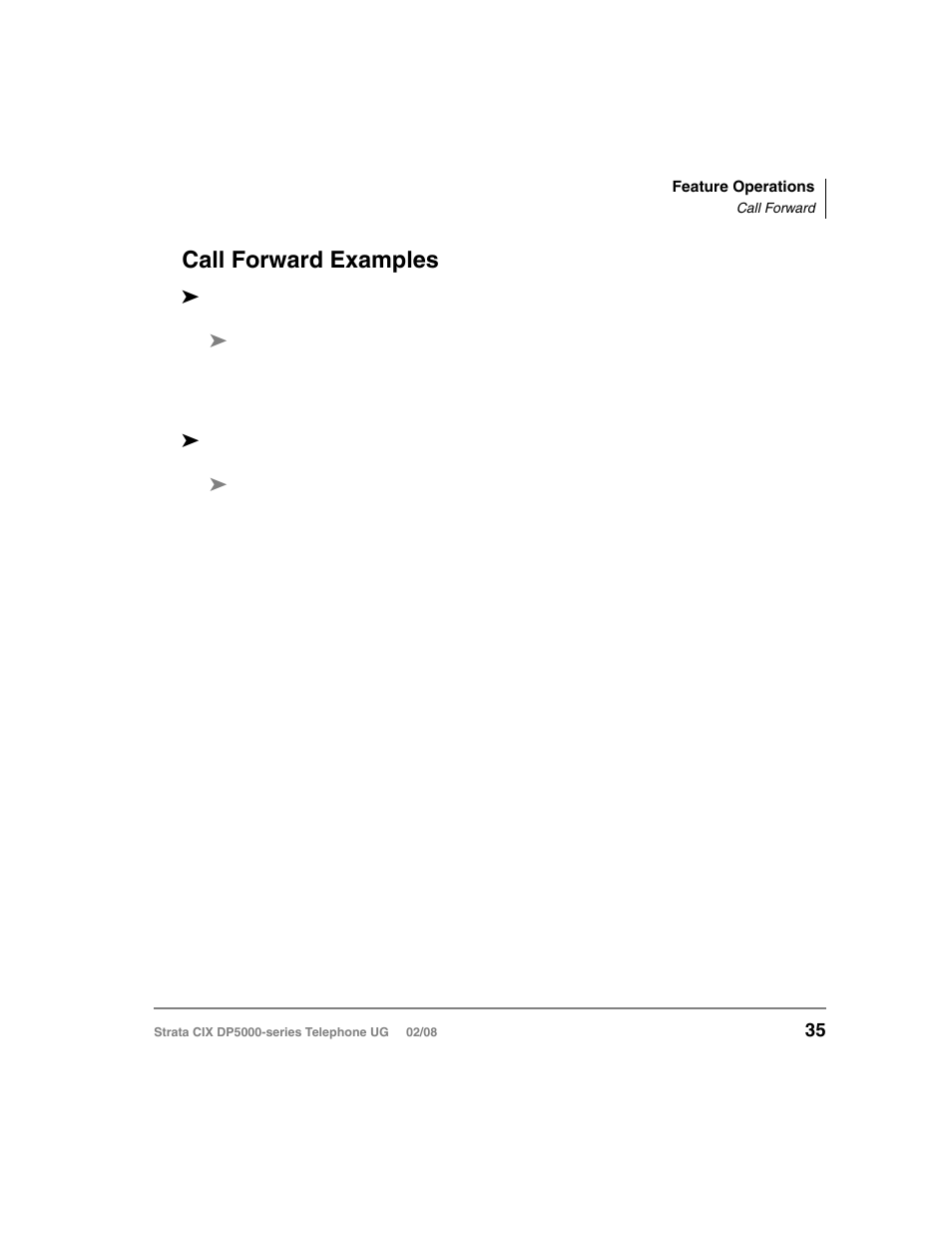 Call forward examples | Vizio STRATA DP5000 User Manual | Page 51 / 140