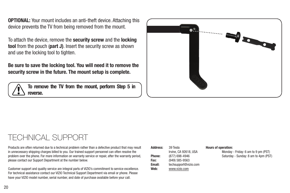 Technical support | Vizio XMF1000 User Manual | Page 22 / 24