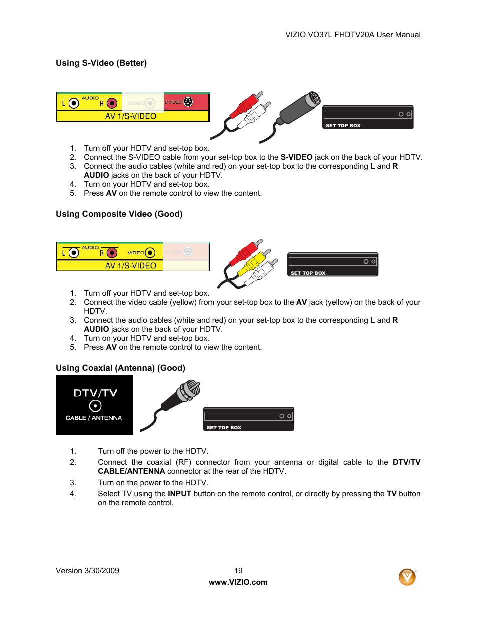 Vizio VO37L 20A User Manual | Page 19 / 57