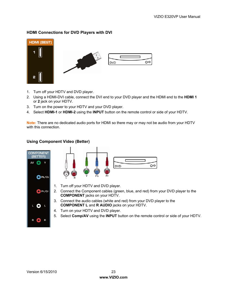 Vizio E320VP User Manual | Page 23 / 50