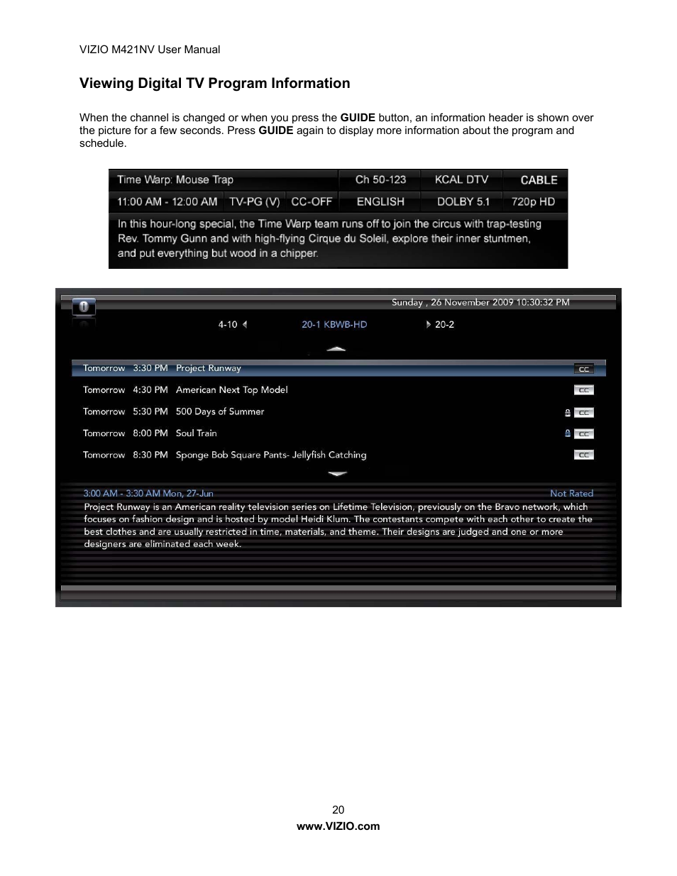 Vizio M421NV User Manual | Page 21 / 74