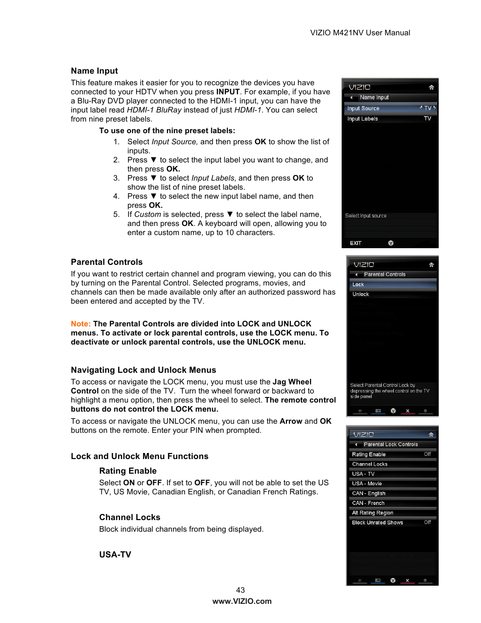 Vizio M421NV User Manual | Page 44 / 74