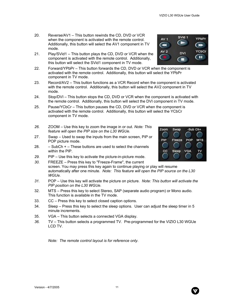 Vizio L30 WGUe User Manual | Page 12 / 46