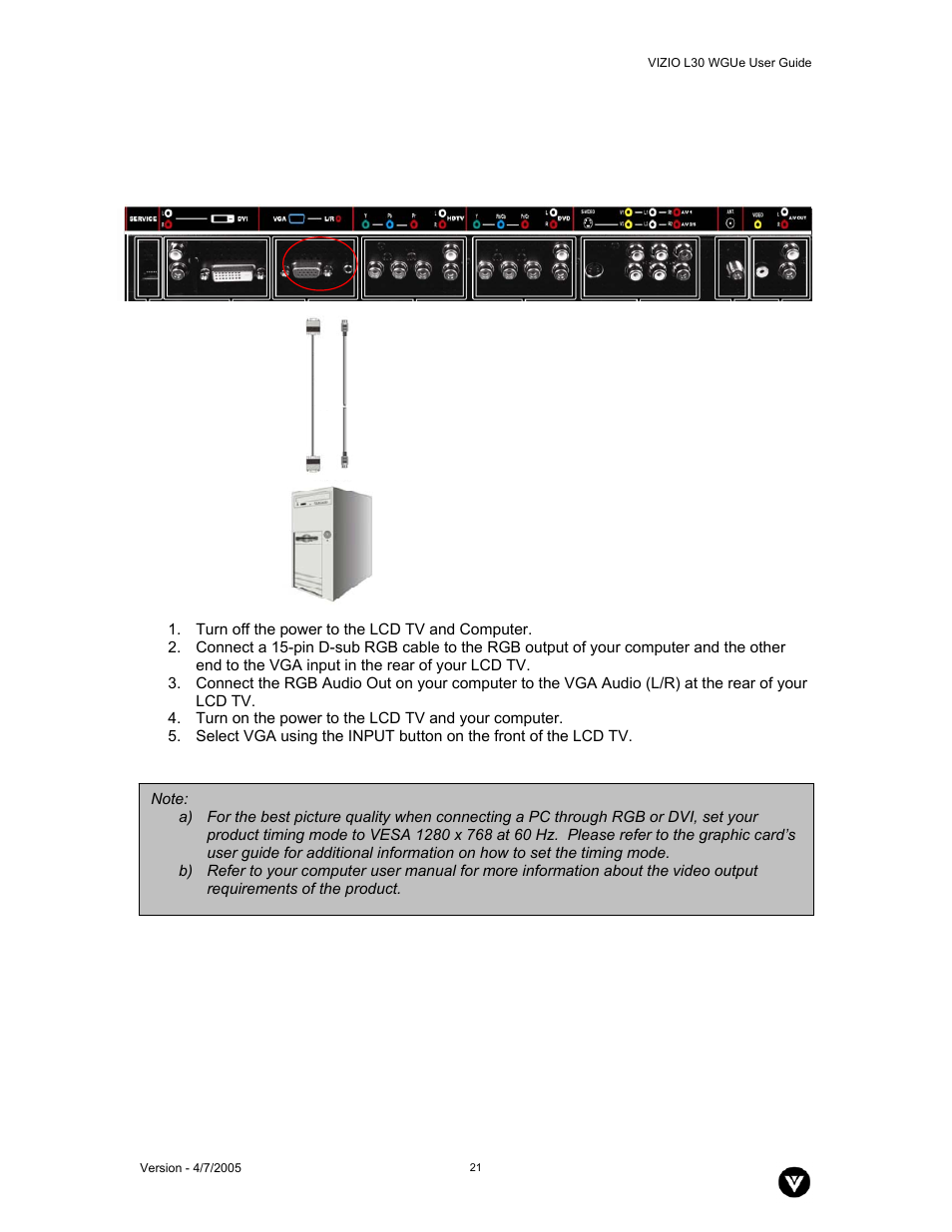 Vizio L30 WGUe User Manual | Page 22 / 46