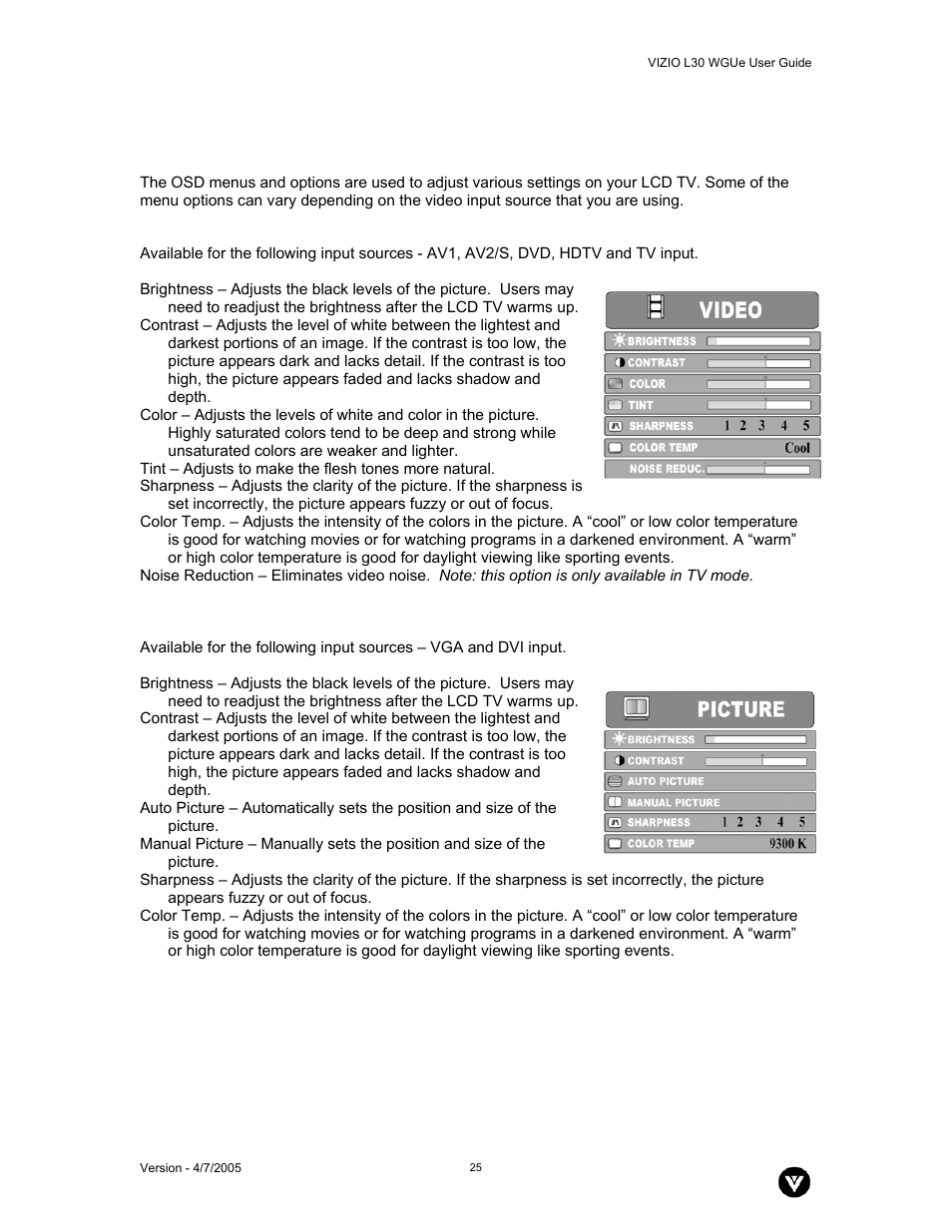 Vizio L30 WGUe User Manual | Page 26 / 46