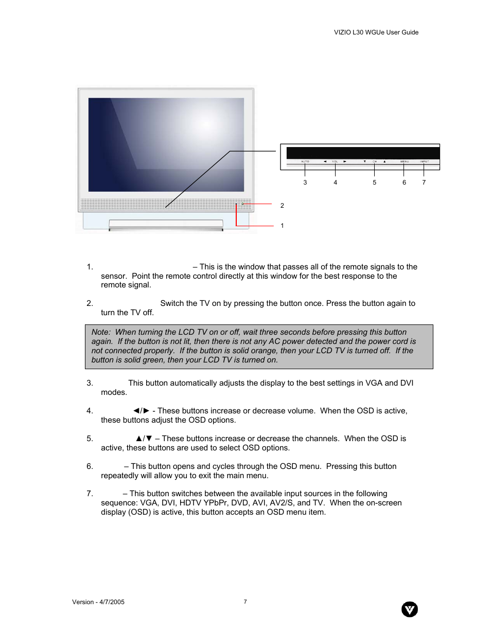 Vizio L30 WGUe User Manual | Page 8 / 46