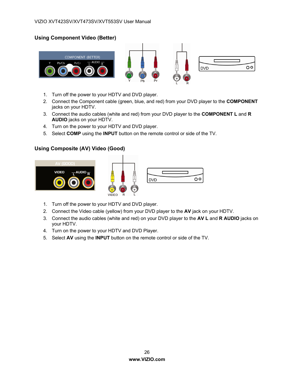 Vizio XVT553SV User Manual | Page 26 / 67