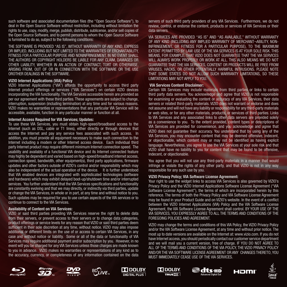 Vizio 3D BLU-RAY VBR334 User Manual | Page 15 / 16